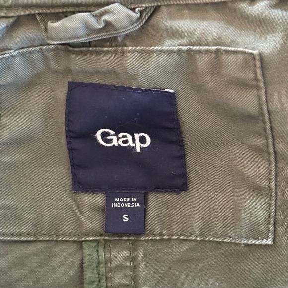 GAP Olive Green Cotton Long Utility Parka - Picture 3 of 9